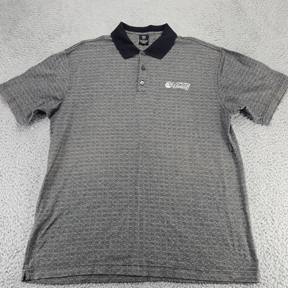 Nike Golf Shirt Mens XL Black Geometric Short Sleeve Polo Short Sleeve Outdoors